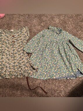 Floral Blouses in Green and Blue